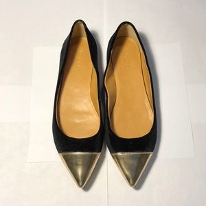 JCREW Amelia Velvet Cap Toe Flats